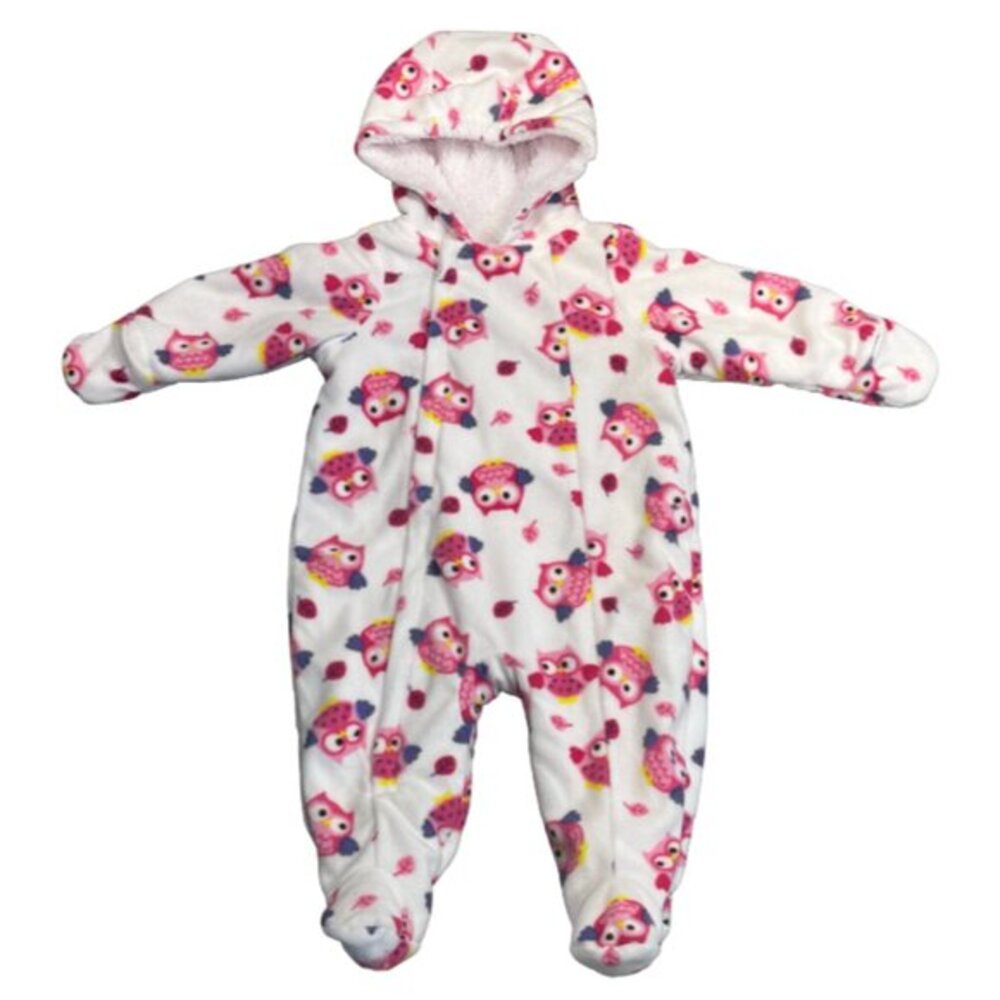 Cuddle Bear Collection Owl Sherpa Lined Onesie Bodysuit